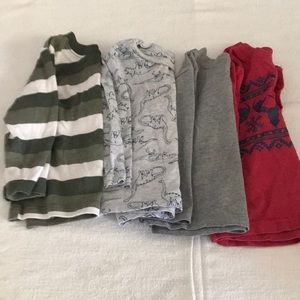 3 Garanimals and 1 Little Me long sleeve shirts size 12m baby boys